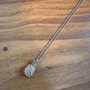 J Crew Gold Colored Pineapple Adjustable Pendant Necklace